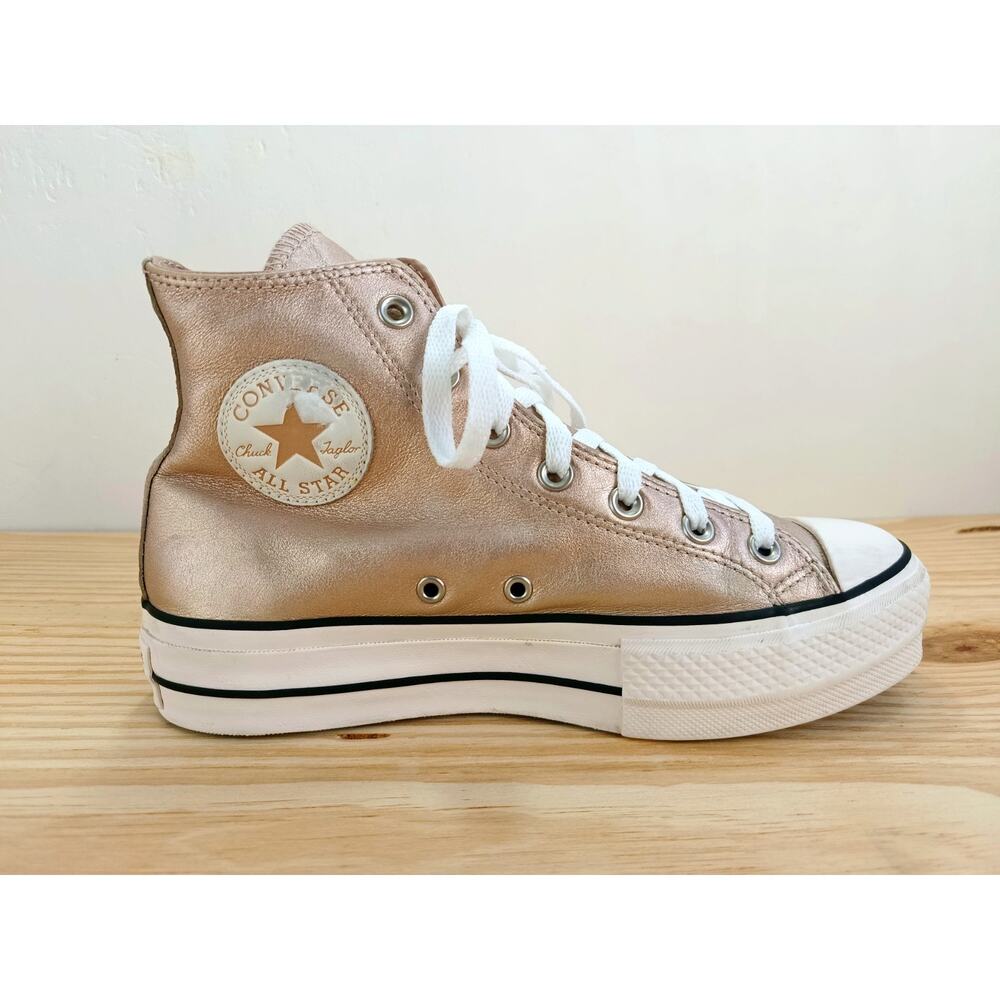 Converse All Star Chuck Taylor Rose Gold/White Women 8 Casual Sneaker - Picture 2 of 11